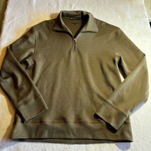 Untouched World New Zealand Mens Merino Wool 1/4 Zip Pullover Sweater Size L